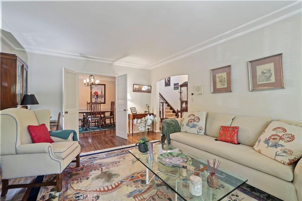 14015 Roblar Road Sherman Oaks, CA 91423 - Photo 3 of 35 a living room with furniture and wooden floor