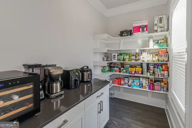 a room with storage and utility