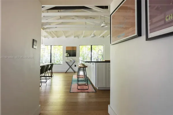 a view of a living room with a couch