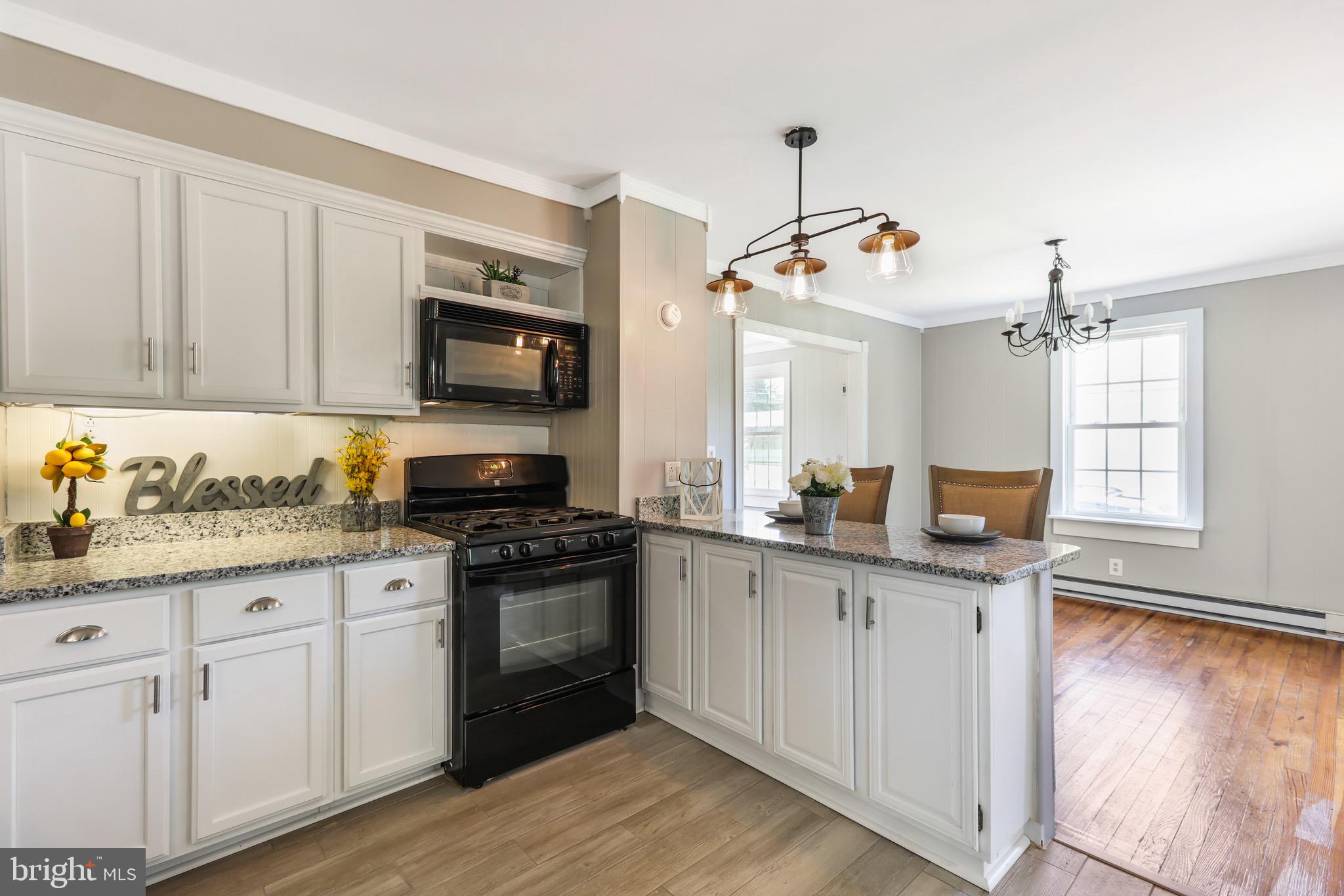 13609 Brant Road Southwest Cresaptown, MD 21502 - Photo 1 of 23 a kitchen with granite countertop cabinets stainless steel appliances and wooden floor