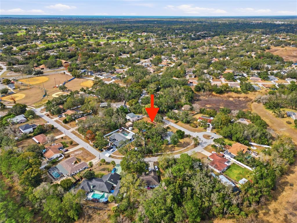 8398 Begonia Street Spring Hill, FL 34608 - Photo 29 of 32 an aerial view of residential houses with outdoor space and trees