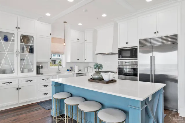 a balcony with furniture and city view