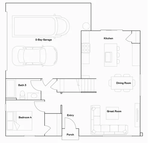 a front view of a house