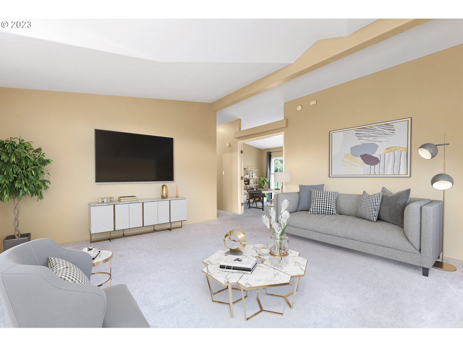 18 South Gee Creek Loop Ridgefield, WA 98642 - Photo 4 of 24 a living room with furniture and a flat screen tv