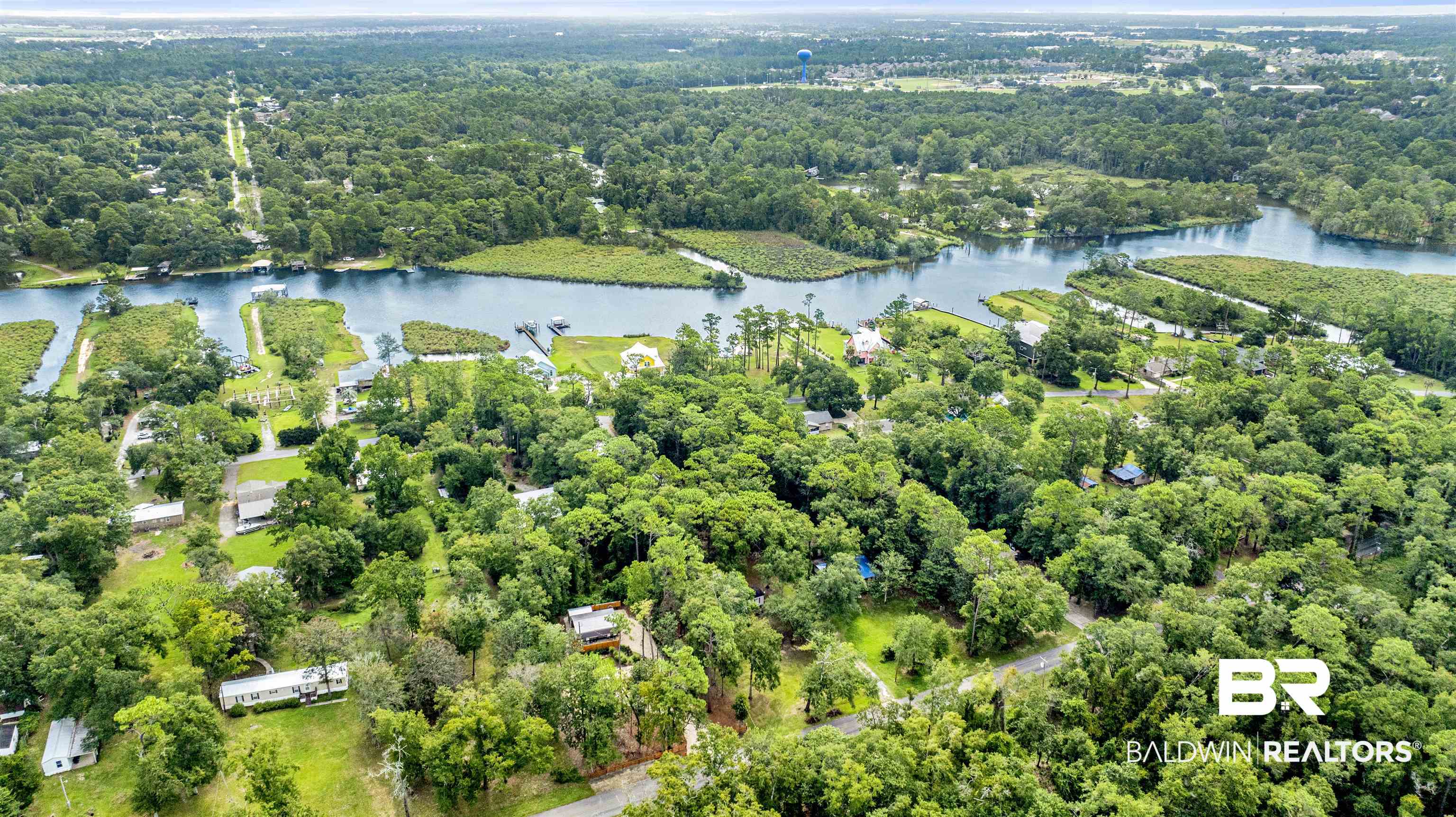 6874 Cook Road Foley, AL 36535 - Photo 19 of 24 Drone / aerial view with a water view