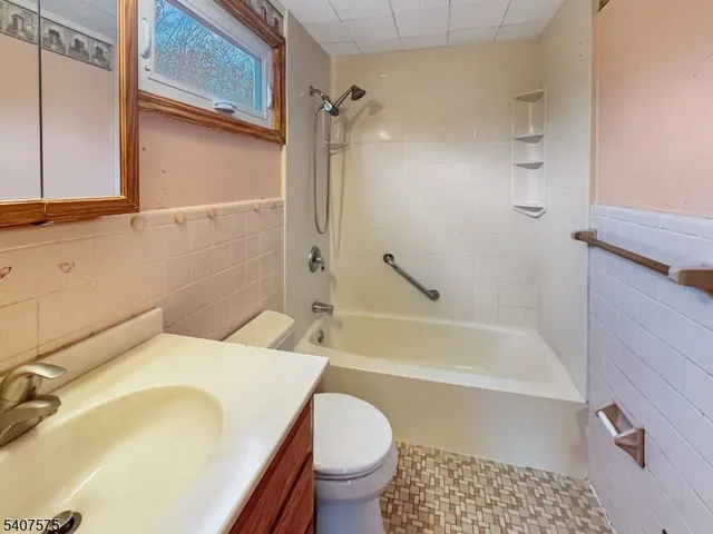 a bathroom with a sink a toilet and a bathtub
