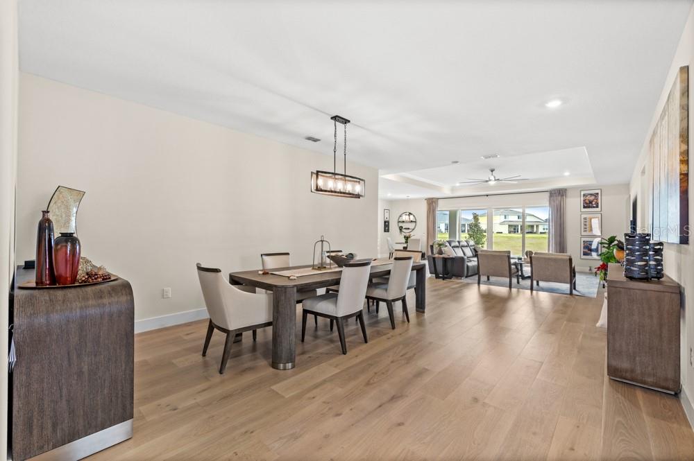 5148 Foothills Preserve Loop Mount Dora, FL 32757 - Photo 14 of 54 a view of a dining room with furniture and wooden floor