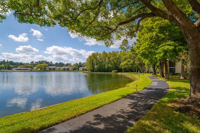 a view of outdoor space with trampoline