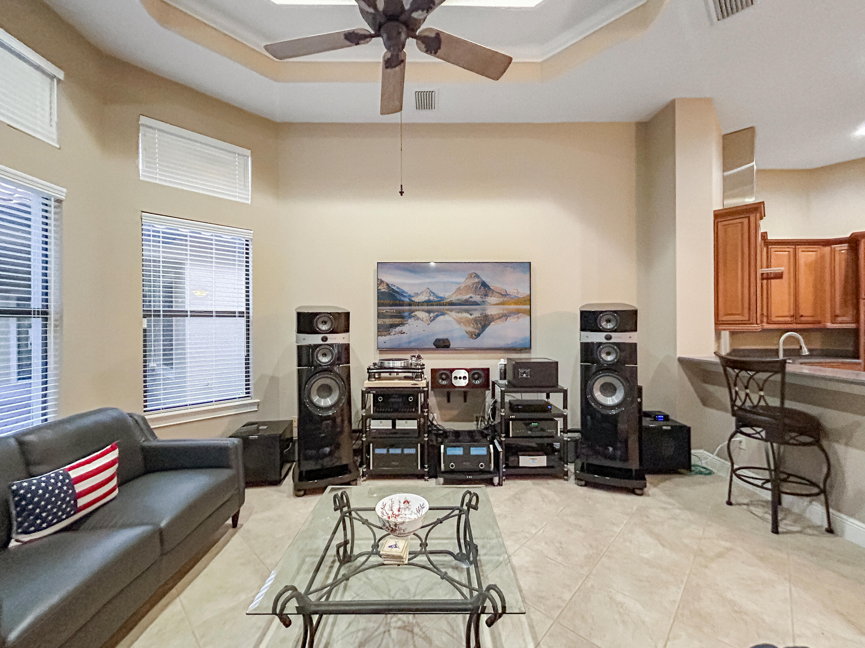 26345 San Gabriel Howey-in-the-Hills, FL 34737 - Photo 27 of 51 a living room with furniture and a flat screen tv