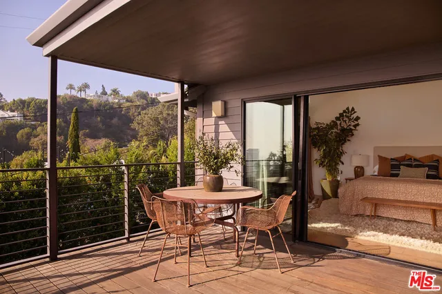 a view of city from balcony