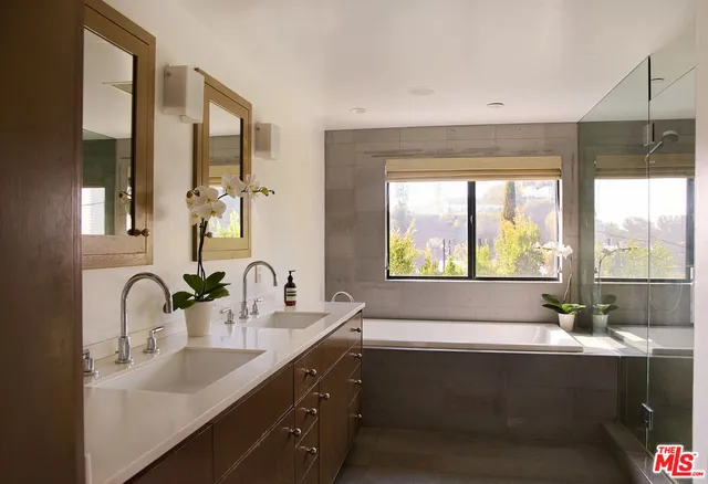 a view of balcony with furniture