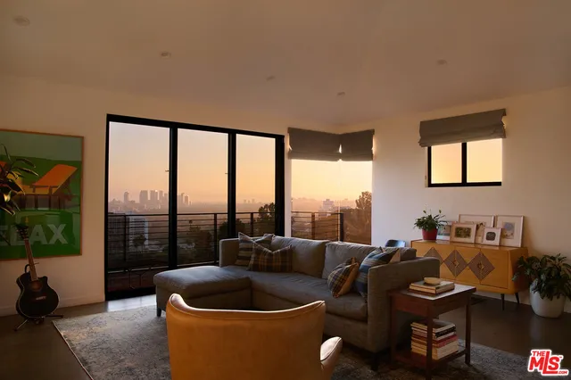 a view of city and mountain