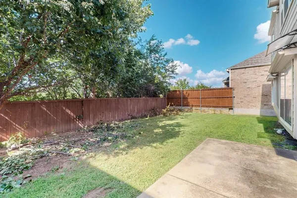 a backyard of a house