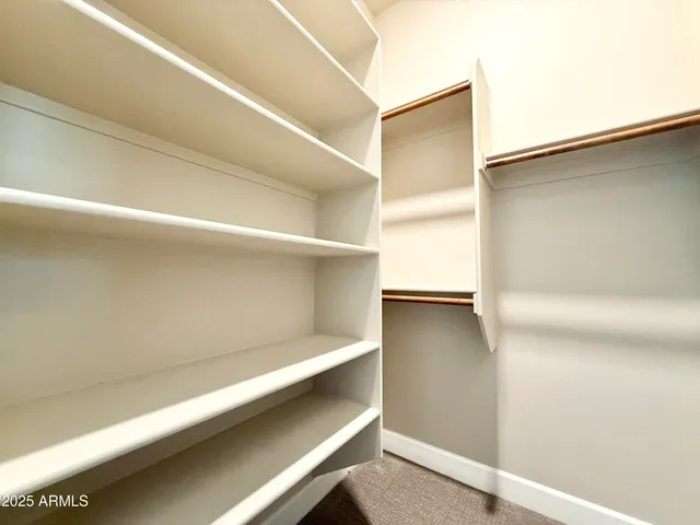 a close view of closet