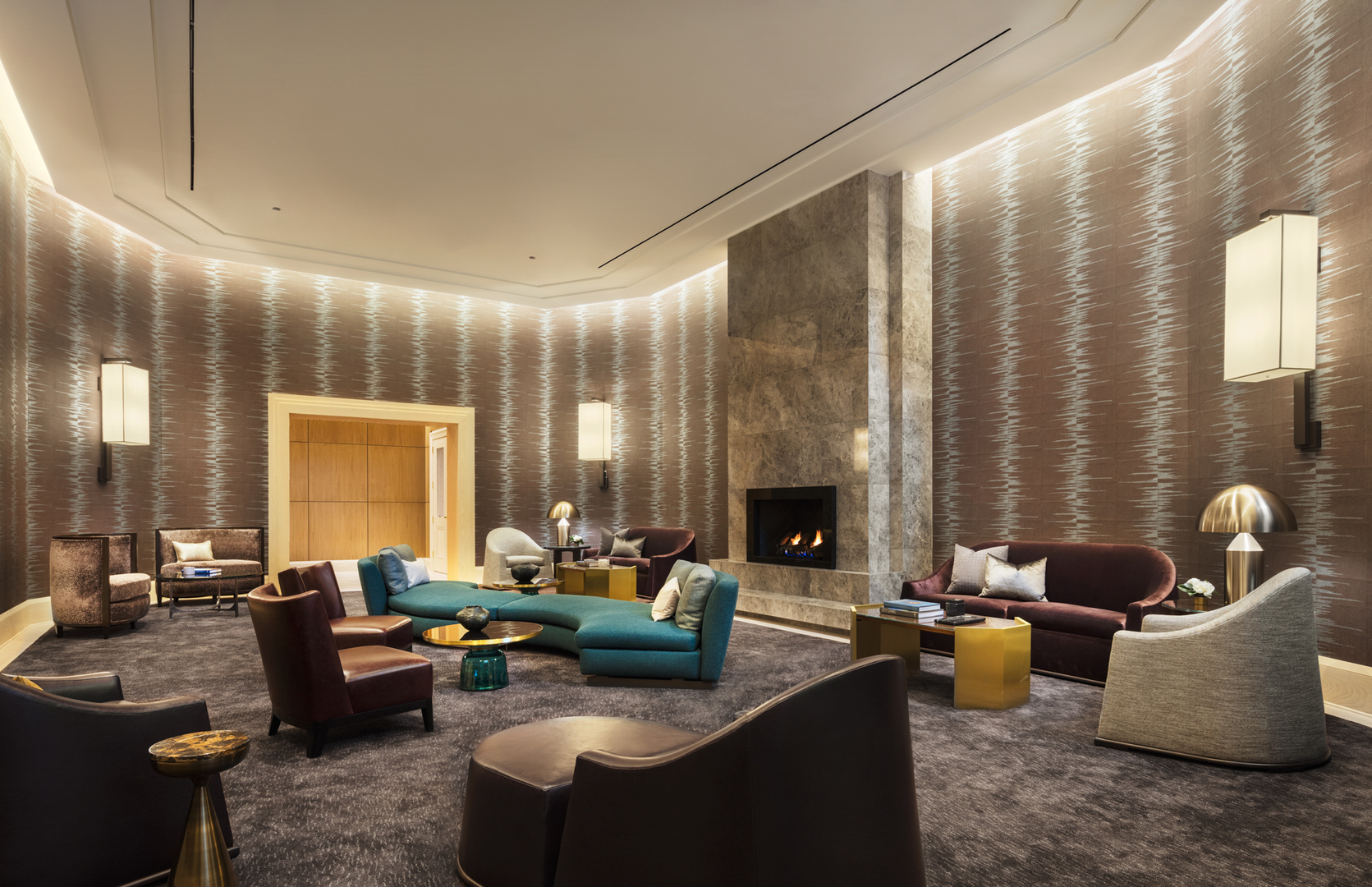 451 East Grand Avenue, Unit 5909 Chicago, IL 60611 - Photo 35 of 38 a living room with furniture and a fireplace