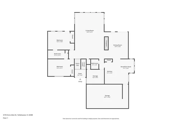 $609,000 | 3175 Ferns Glen Drive, Tallahassee, FL 32309