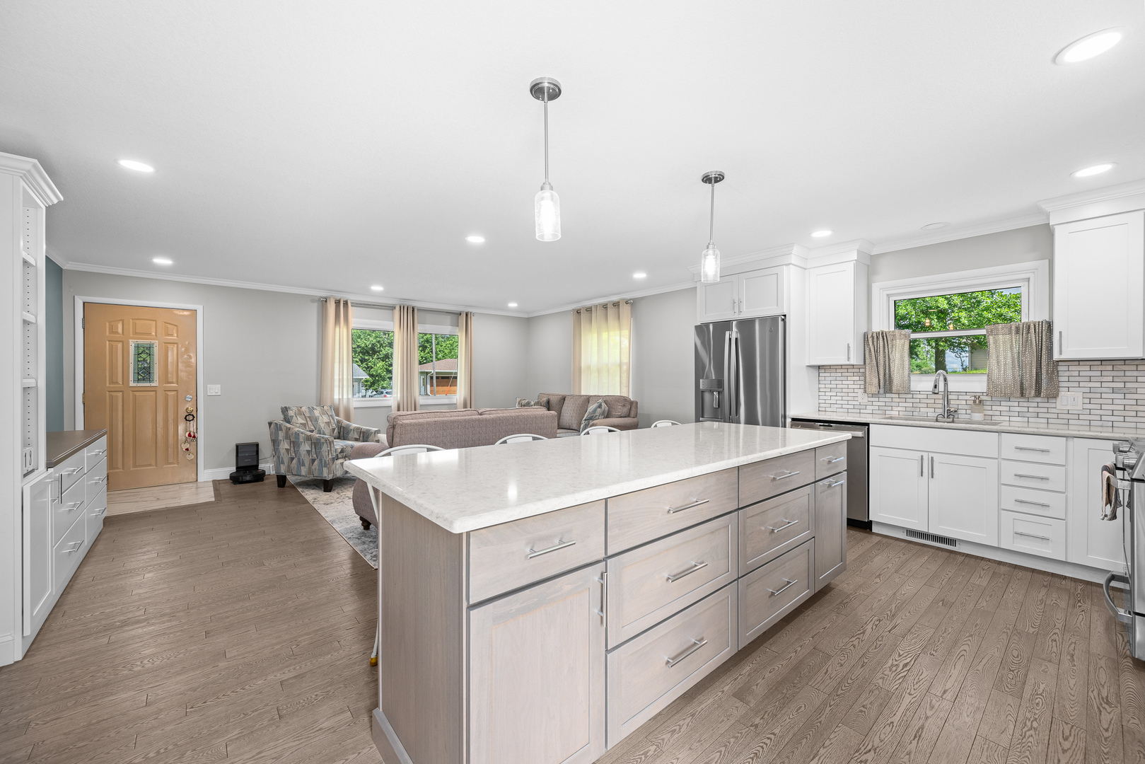 506 Bush Street Reynolds, IL 61279 - Photo 11 of 37 a large kitchen with a lot of counter space and a sink