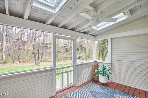 a view of porch with a potted plant