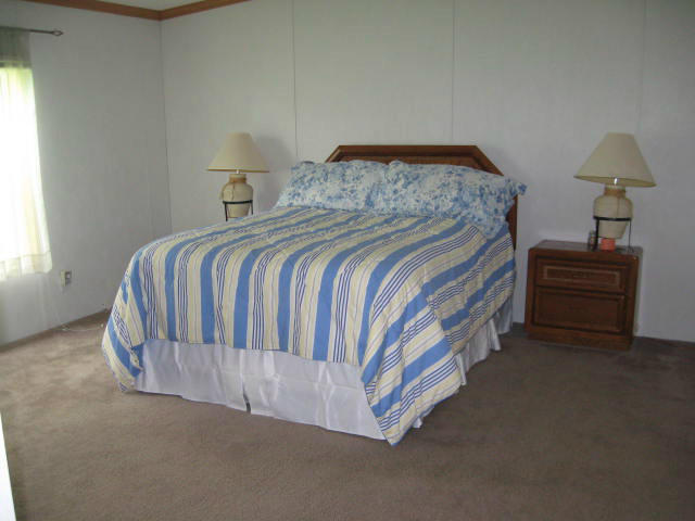 261 Munsons Road Penhook, VA 24137 - Photo 7 of 29 a bedroom with a bed and a lamp on dresser