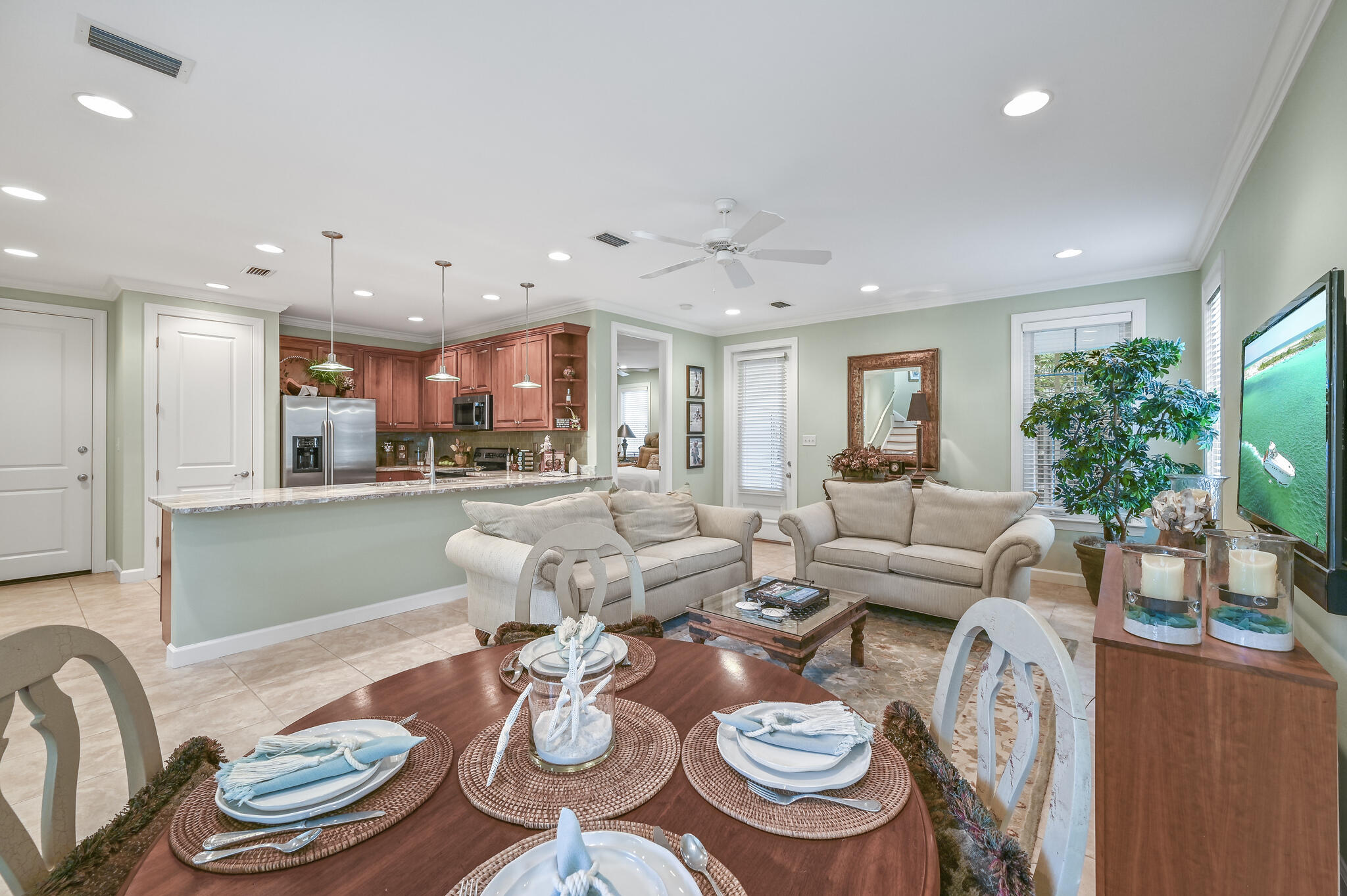 100 South Zander Way Santa Rosa Beach, FL 32459 - Photo 13 of 40 a living room with furniture kitchen and a table