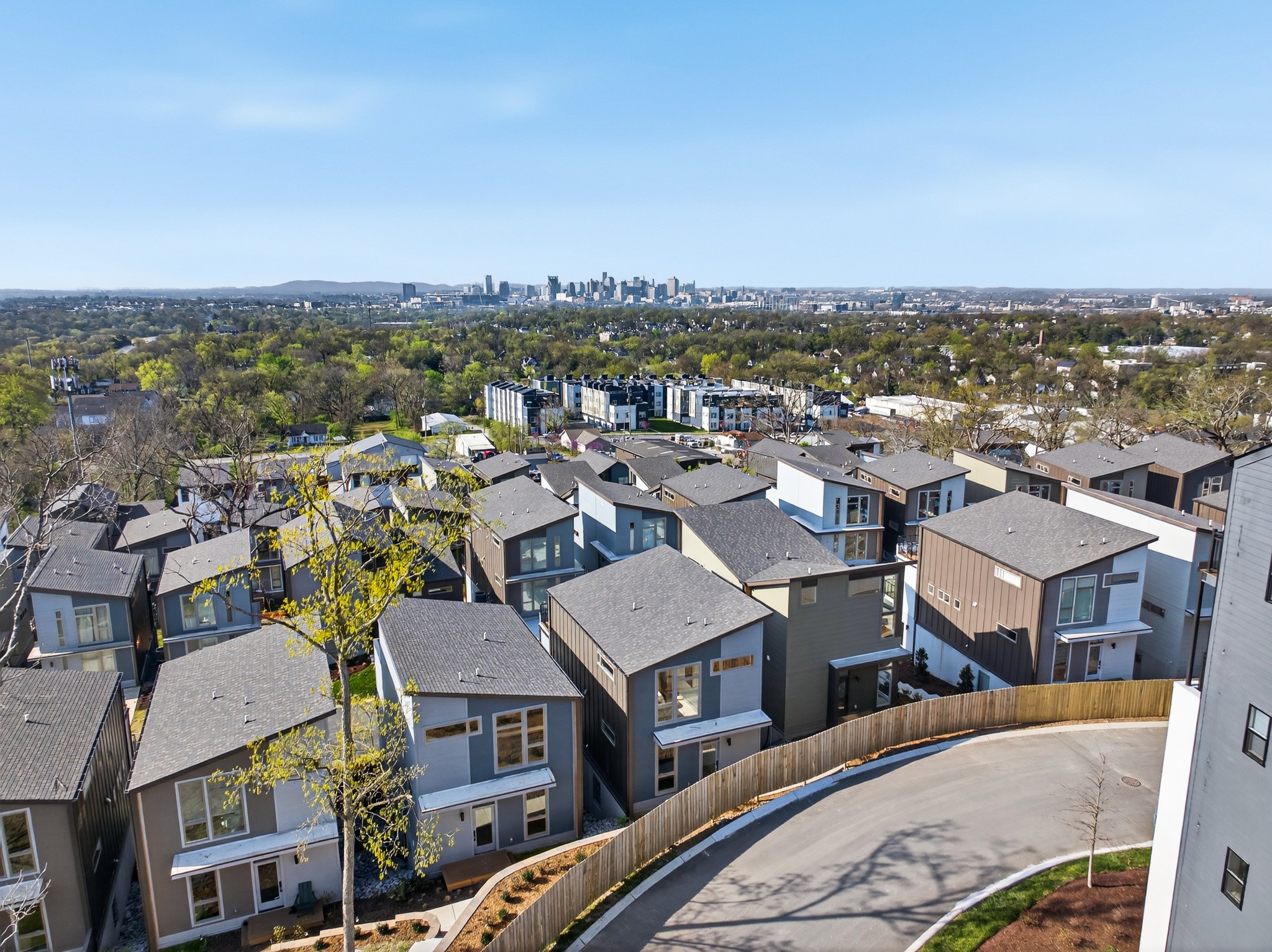3012 Edwin Street Nashville, TN 37207 - Photo 49 of 51 an aerial view of a city with lots of residential buildings