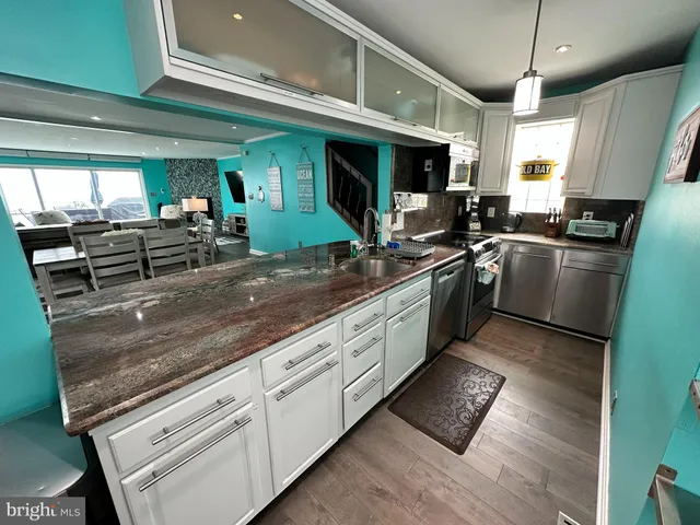 a view of a green room