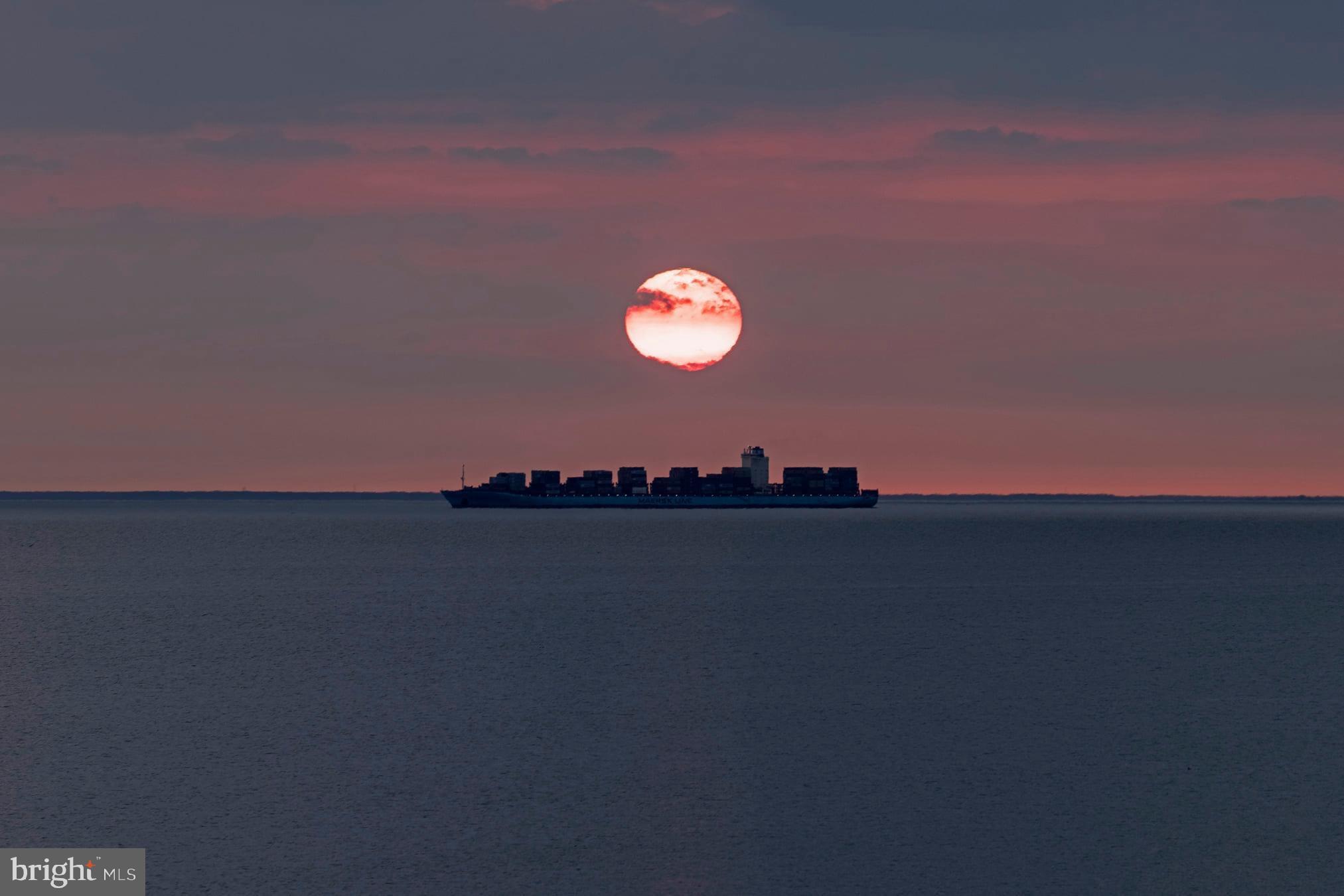 7517 B Street Chesapeake Beach, MD 20732 - Photo 6 of 78 Ships passing by at sunrise