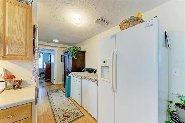 a storage room with washer and dryer