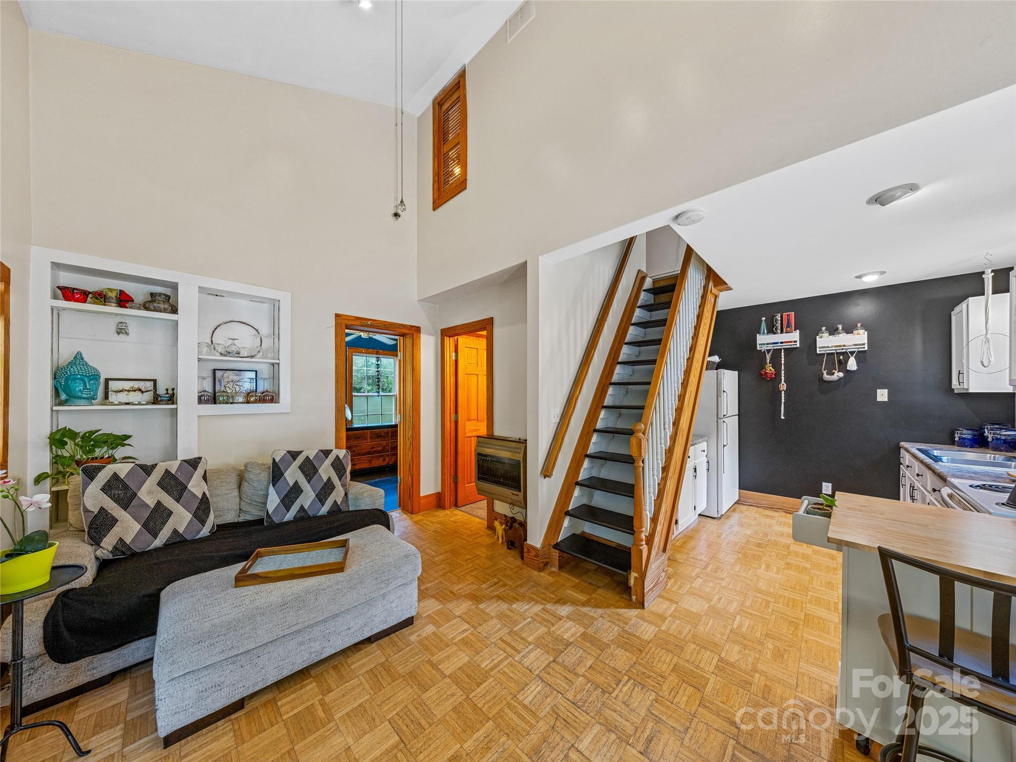 11 Pinewood Road Asheville, NC 28805 - Photo 7 of 31 a living room with furniture and wooden floor