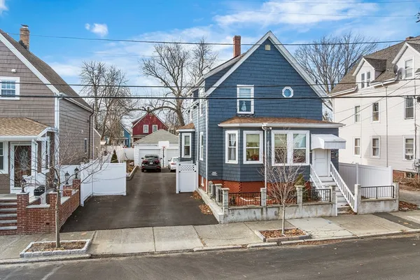 a view of a building with large windows