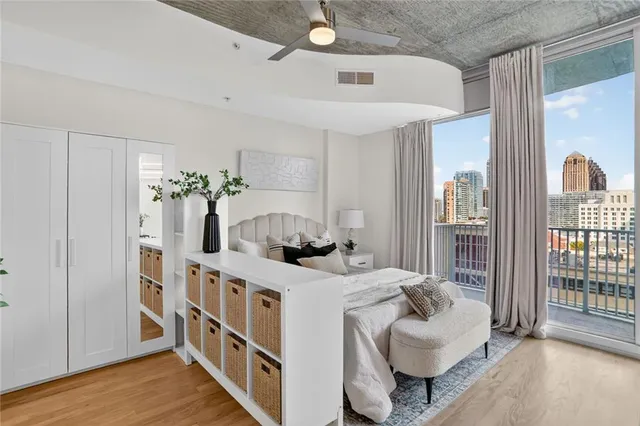 a very nice looking room with a large window