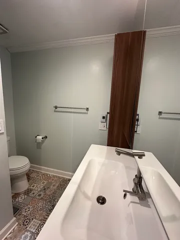 a bathroom with a sink and a toilet