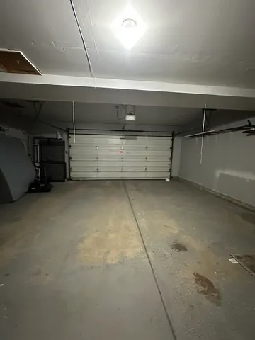 a view of a garage