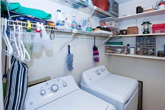 a view of a hallway with closet area