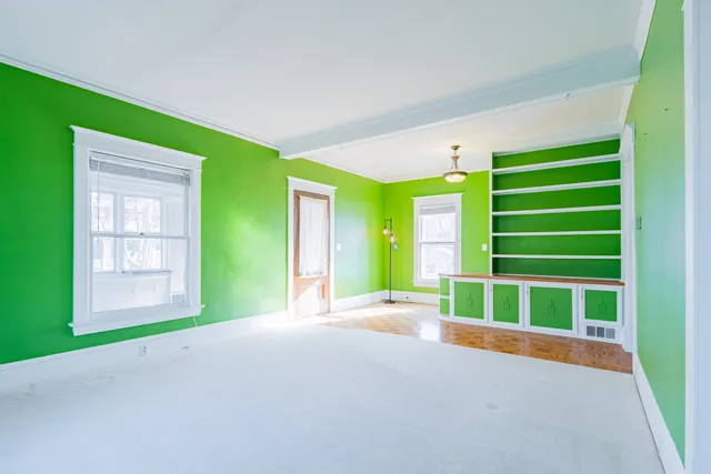 a view of an entryway with a house