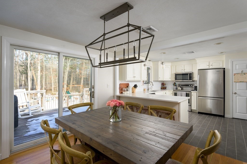 42 Meadowbrook Road Hanover, MA 02339 - Photo 14 of 34 a kitchen with a table and chairs in it