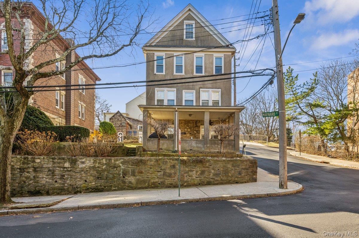 a front view of a house