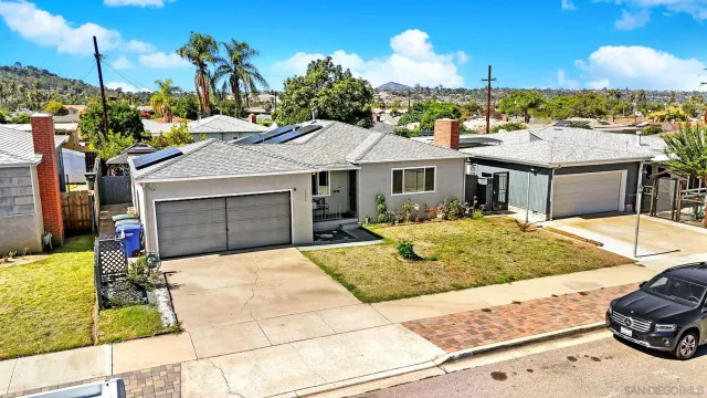 a view of a house with a patio