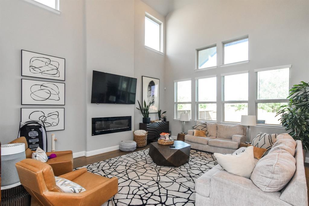 2516 Maidenhair Road Frisco, TX 75033 - Photo 8 of 30 a living room with furniture a large window and a flat screen tv