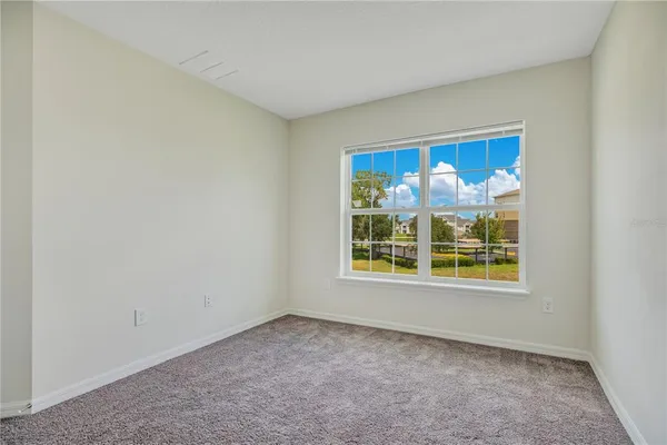 an empty room with a window