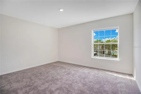 an empty room with a window