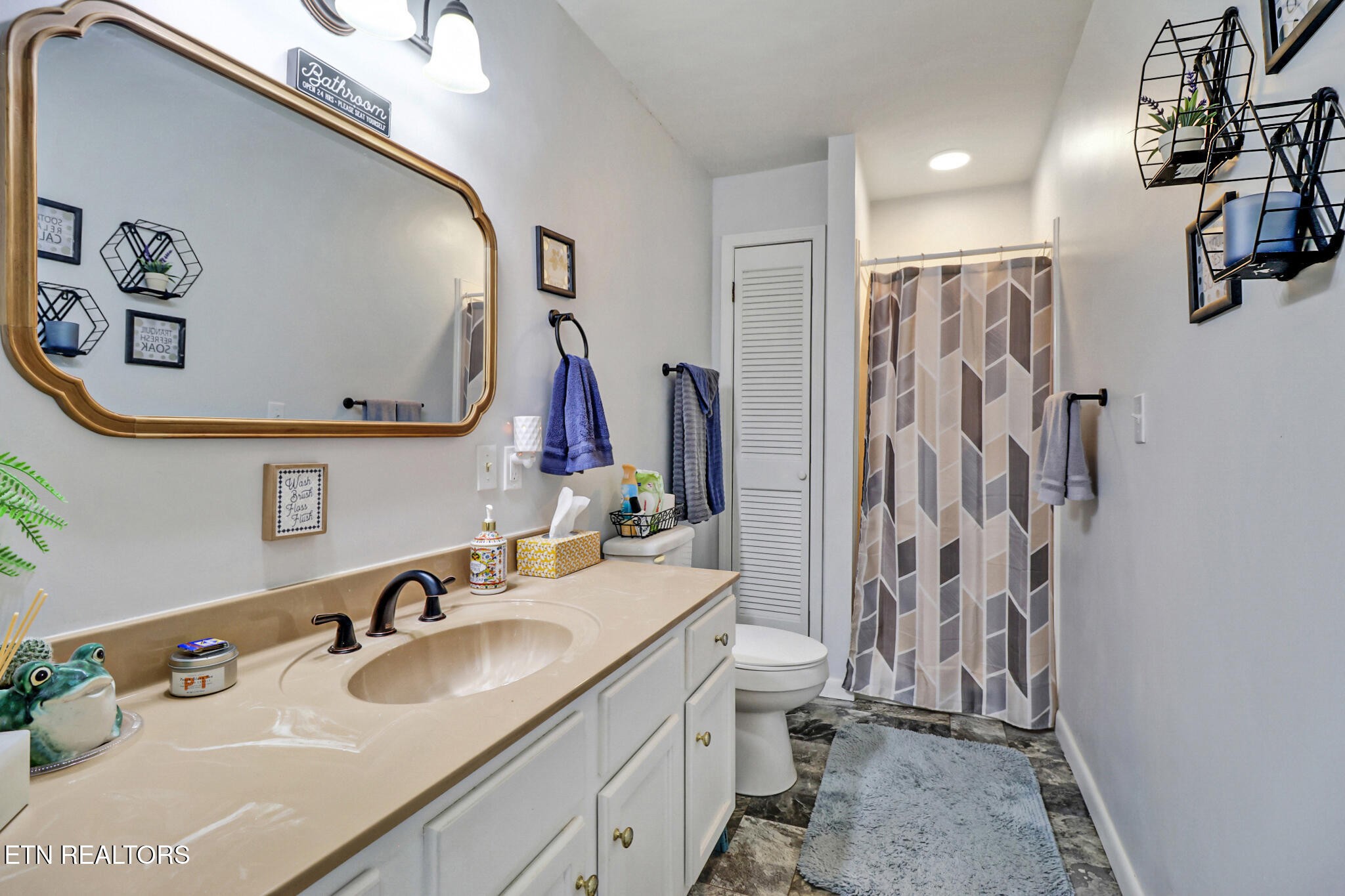 239 Doc Huling Road Robbins, TN 37852 - Photo 47 of 55 a bathroom with a sink and mirror with toilet