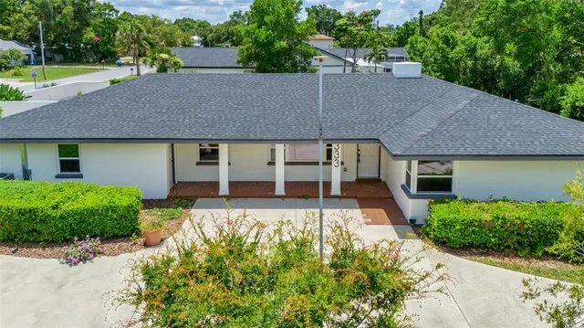 a view of an outdoor space and a yard
