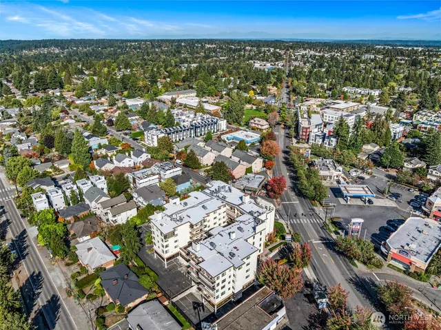 an aerial view of a city