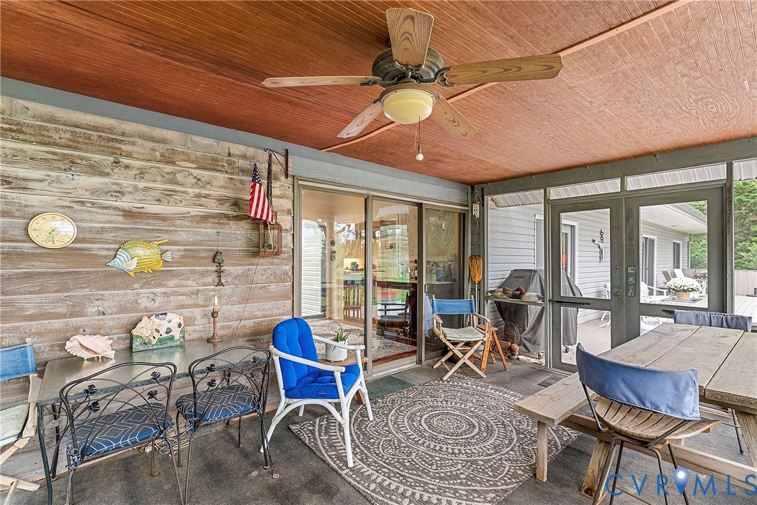 448 McSwain Road White Stone, VA 22578 - Photo 16 of 50 Sunroom featuring outdoor dining space, french doo