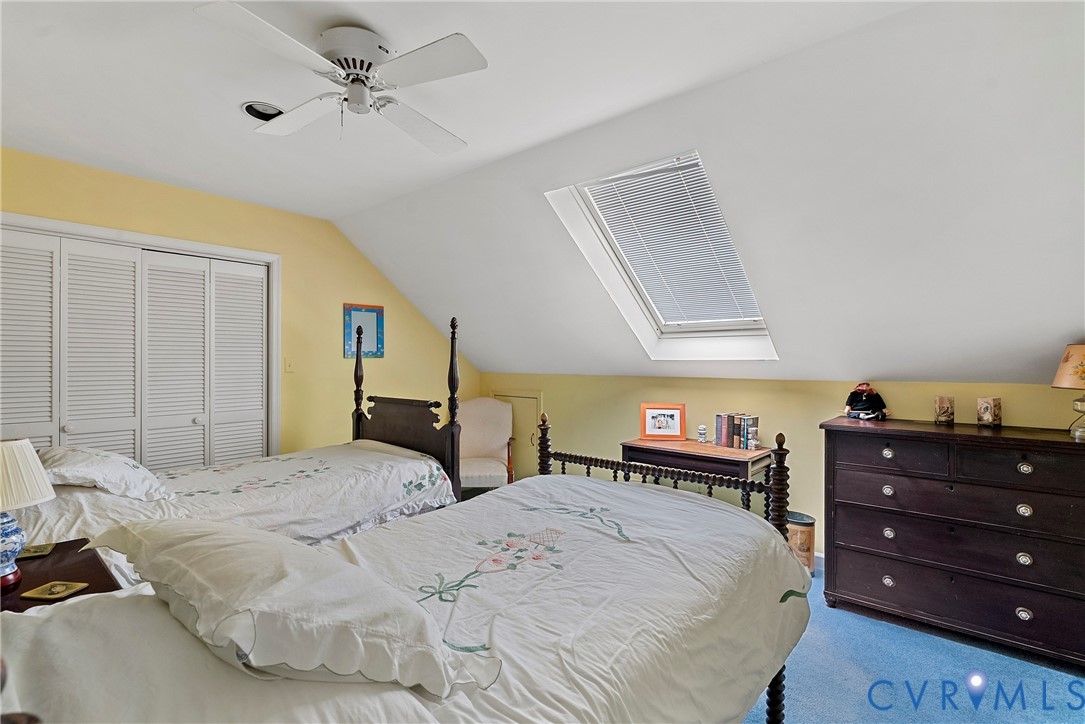 448 McSwain Road White Stone, VA 22578 - Photo 43 of 50 Bedroom featuring carpet flooring, lofted ceiling,