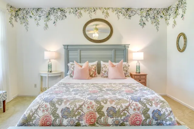 a view of a potted plant on a street