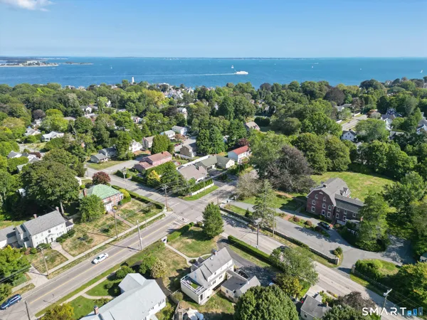 an aerial view of multiple house