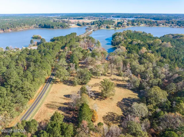 a view of lake with mountain