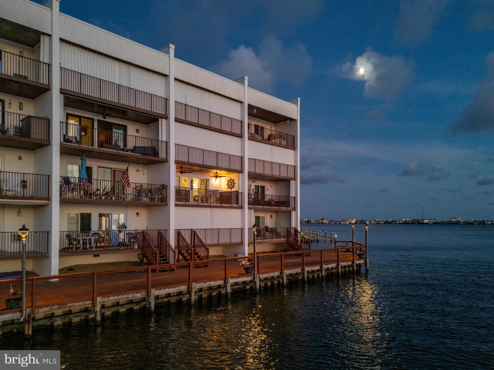 745 Mooring Road, Unit 202 Ocean City, MD 21842 - Photo 3 of 62 View from the Balconey with Lights